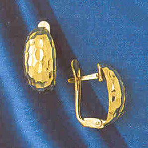 14K GOLD HINGED EARRING #12992