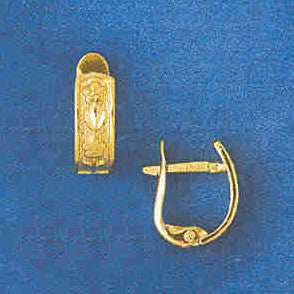 14K GOLD HINGED EARRING #12993