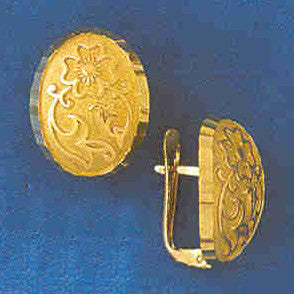 14K GOLD HINGED EARRING #12994
