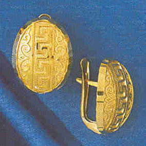 14K GOLD HINGED EARRING #12996