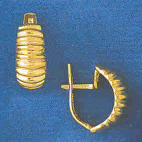 14K GOLD HINGED EARRING #12997