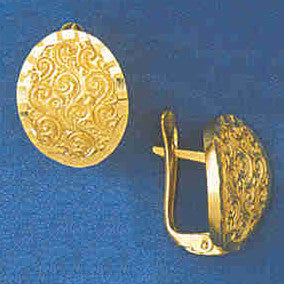 14K GOLD HINGED EARRING #12998