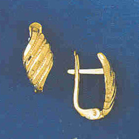 14K GOLD HINGED EARRING #12999