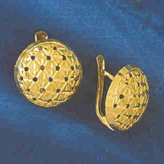 14K GOLD HINGED EARRING #13000