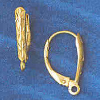 14K GOLD LEVER BACK EARRING #13002
