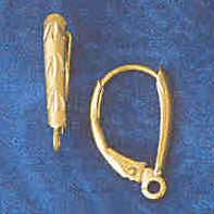 14K GOLD LEVER BACK EARRING #13003