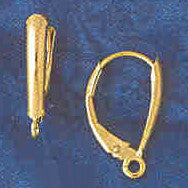 14K GOLD LEVER BACK EARRING #13007