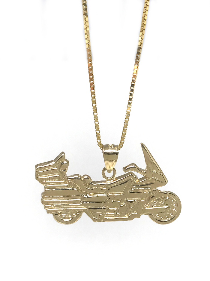 14K Gold Motorcycle Charm | Golden-Charms.com