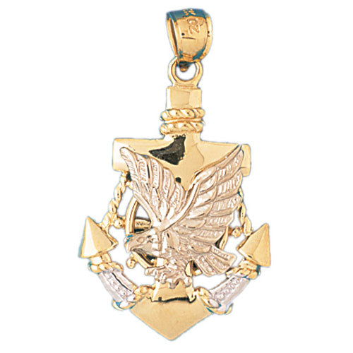 14K GOLD, TWO TONE, NAUTICAL CHARM, ANCHOR , 14Kt Gold charms, 14k gold Pendants,14k gold necklaces,14k Gold Bracelets,14k Gold Earrings,14k Gold Rings. Pendant.