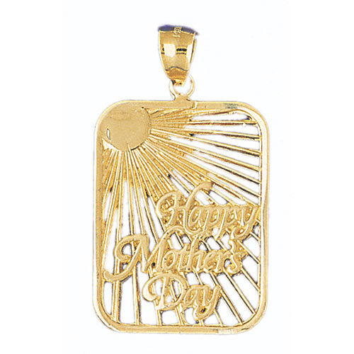 14K GOLD SAYING CHARM - HAPPY MOTHER'S DAY