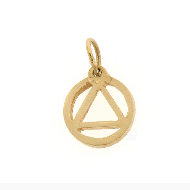 14K GOLD ALCOHOLICS ANONYMOUS CHARM #6502