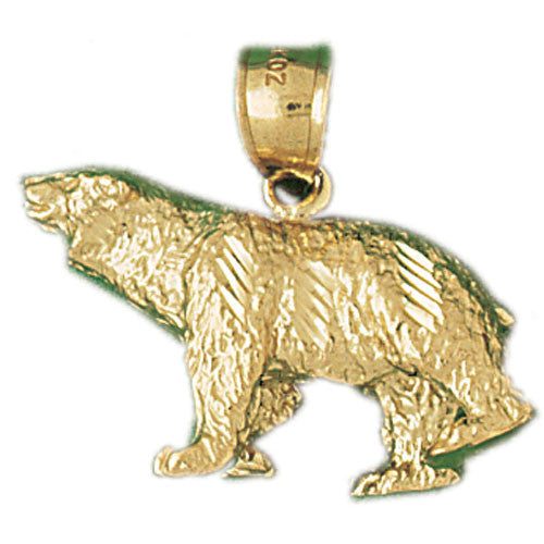14K GOLD ANIMAL CHARM - BEAR #2544