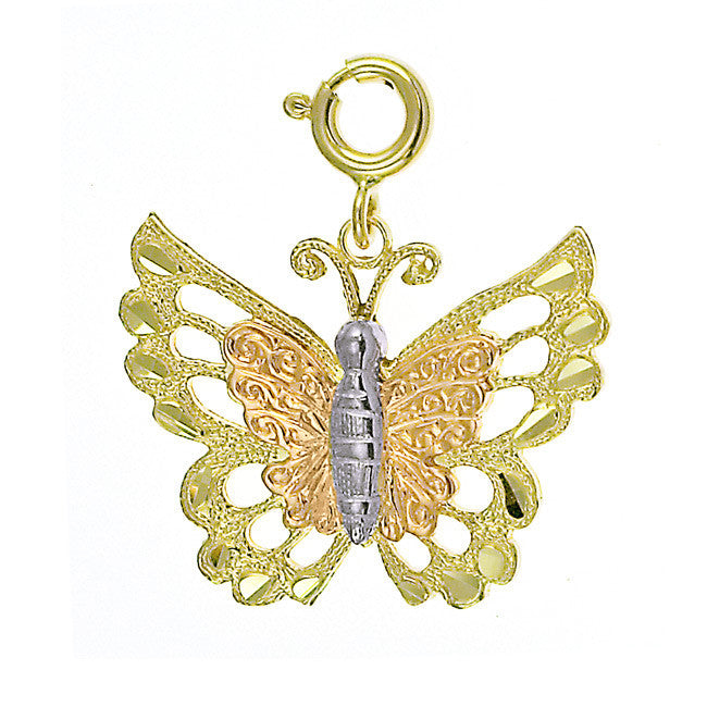 14K GOLD ANIMAL CHARM - BUTTERFLY #3109