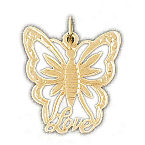 14K GOLD ANIMAL CHARM - BUTTERFLY #3110