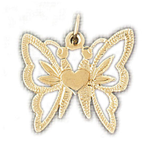 14K GOLD ANIMAL CHARM - BUTTERFLY #3111