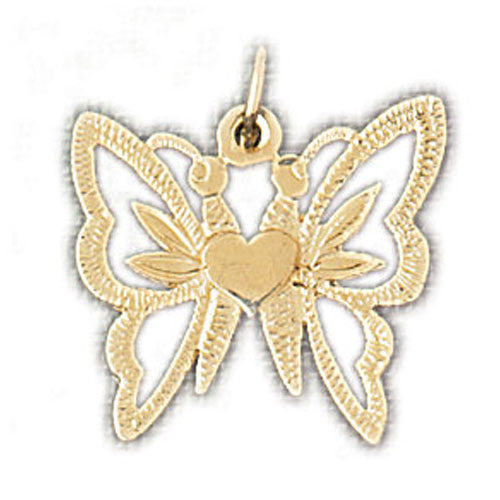 14K GOLD ANIMAL CHARM - BUTTERFLY #3111