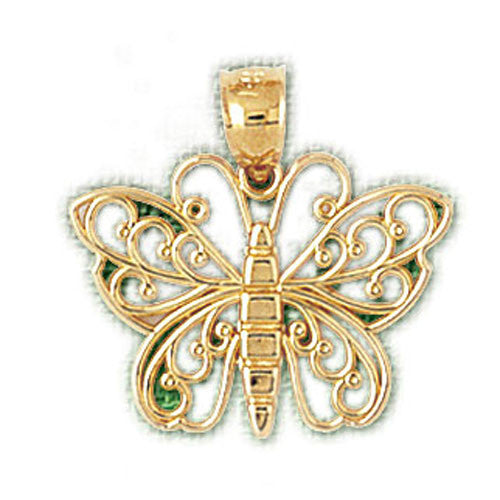 14K GOLD ANIMAL CHARM - BUTTERFLY #3134