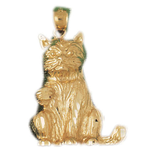 14K GOLD ANIMAL CHARM - CAT #1914