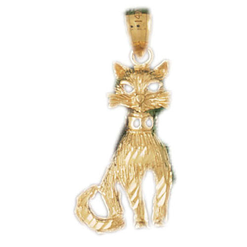 14K GOLD ANIMAL CHARM - CAT #1917