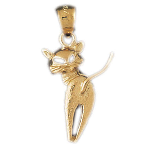 14K GOLD ANIMAL CHARM - CAT #1919