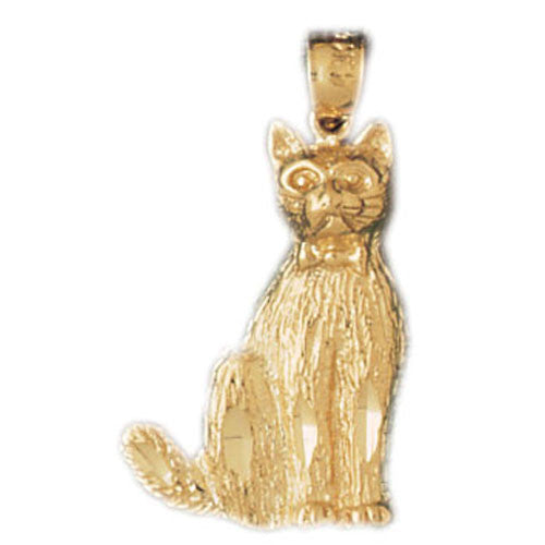 14K GOLD ANIMAL CHARM - CAT #1927