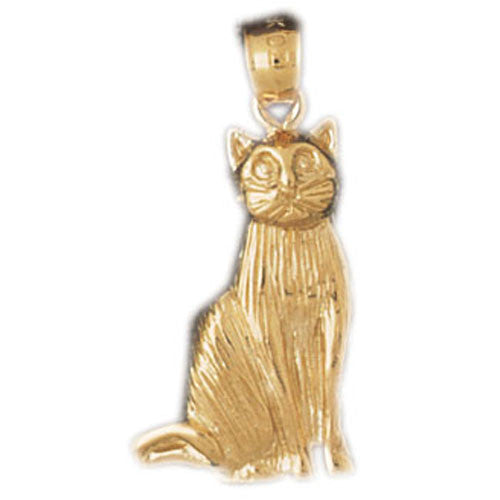 14K GOLD ANIMAL CHARM - CAT #1928