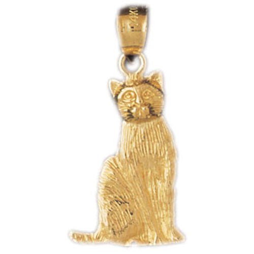 14K GOLD ANIMAL CHARM - CAT #1929