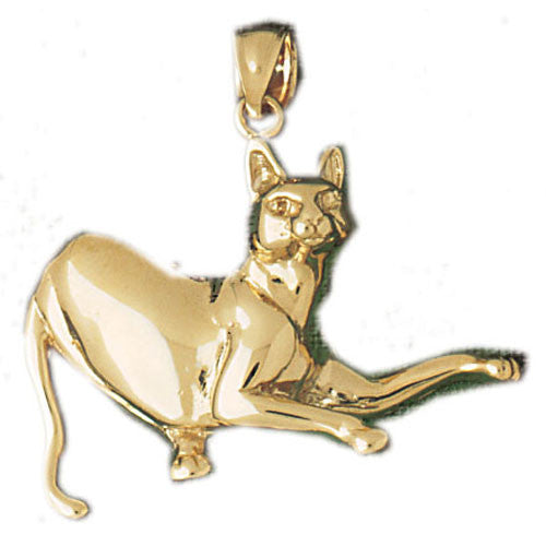 14K GOLD ANIMAL CHARM - CAT #1935