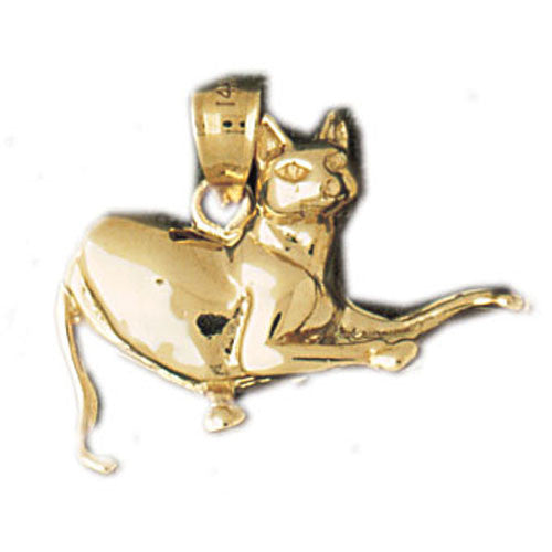 14K GOLD ANIMAL CHARM - CAT #1936