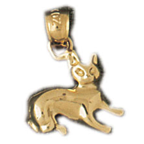 14K GOLD ANIMAL CHARM - CAT #1938