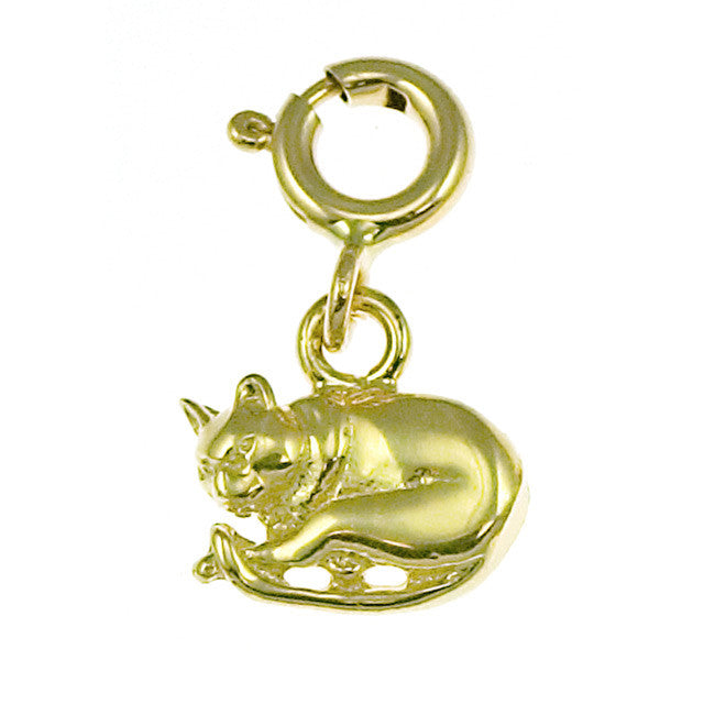 14K GOLD ANIMAL CHARM - CAT #1943