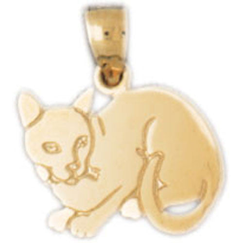 14K GOLD ANIMAL CHARM - CAT #1953