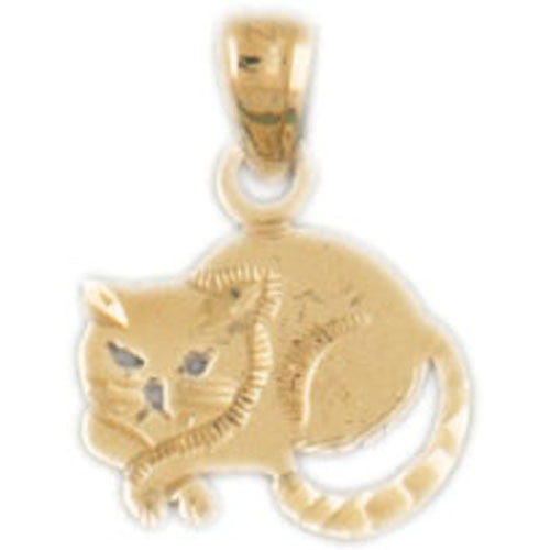 14K GOLD ANIMAL CHARM - CAT #1955