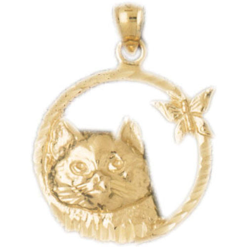 14K GOLD ANIMAL CHARM - CAT #1958