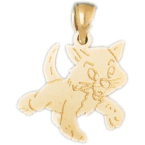 14K GOLD ANIMAL CHARM - CAT #1959