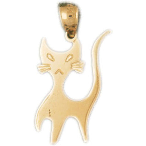 14K GOLD ANIMAL CHARM - CAT #1960