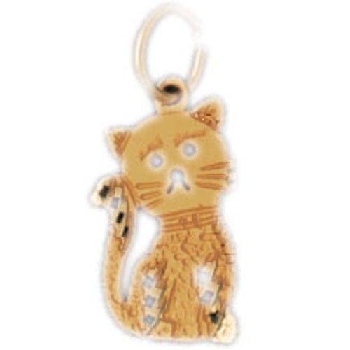 14K GOLD ANIMAL CHARM - CAT #1966