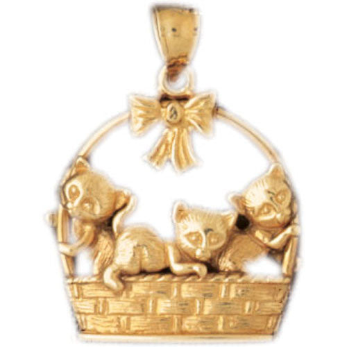 14K GOLD ANIMAL CHARM - CAT #1970