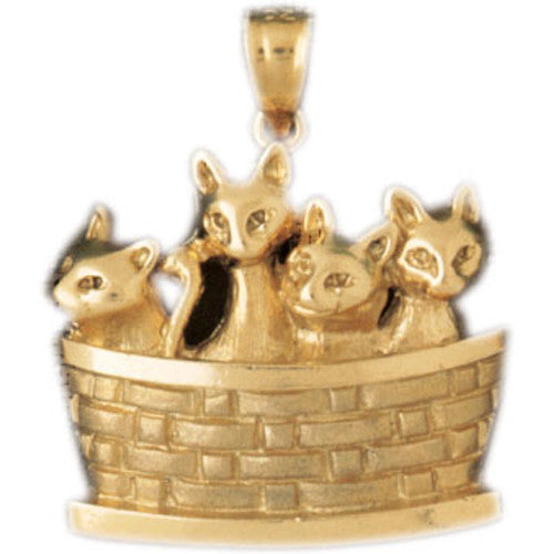 14K GOLD ANIMAL CHARM - CAT #1981