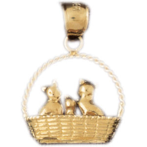 14K GOLD ANIMAL CHARM - CAT #1984
