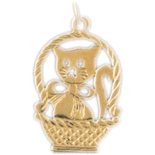 14K GOLD ANIMAL CHARM - CAT #1987