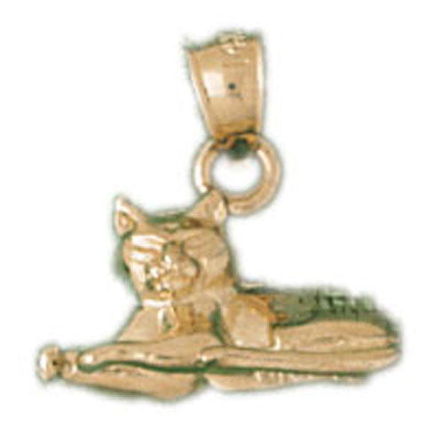 14K GOLD ANIMAL CHARM - CAT #1992