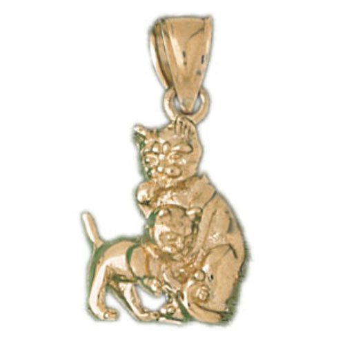14K GOLD ANIMAL CHARM - CAT #1994