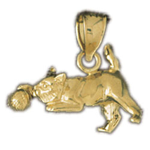 14K GOLD ANIMAL CHARM - CAT #2048