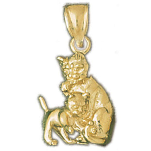 14K GOLD ANIMAL CHARM - CAT #2050