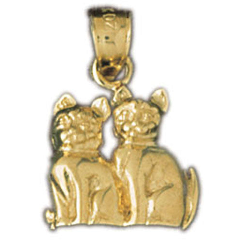 14K GOLD ANIMAL CHARM - CAT #2055