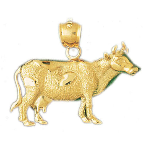 14K GOLD ANIMAL CHARM - COW #2629