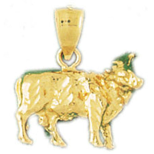 14K GOLD ANIMAL CHARM - COW #2631