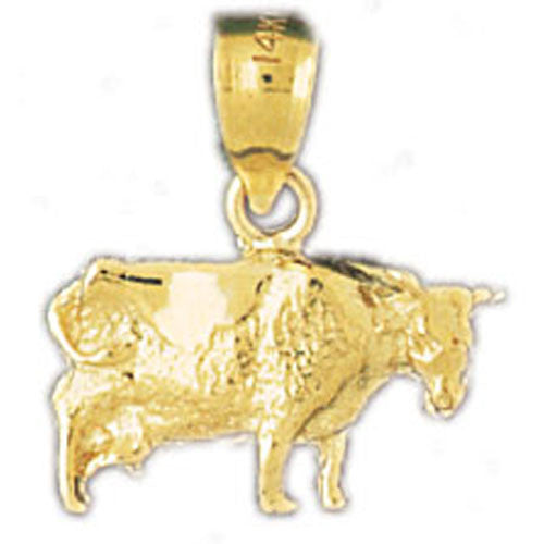 14K GOLD ANIMAL CHARM - COW #2635