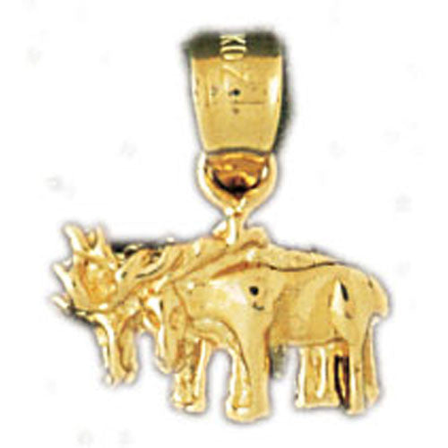 14K GOLD ANIMAL CHARM - COW #2637